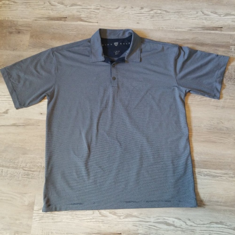 Striped Nike Golf Dri-Fit Polo Shirt XL